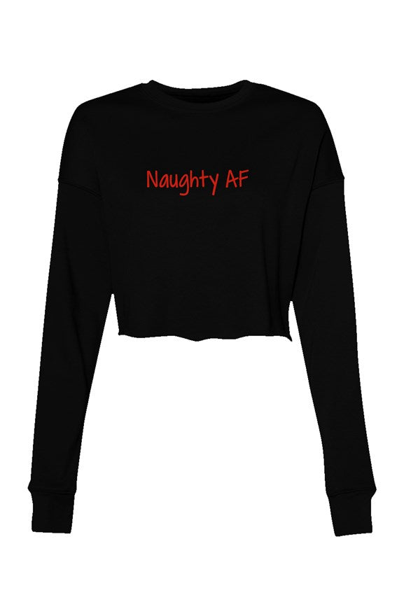 Naughty AF Women’s Crop Crew Fleece