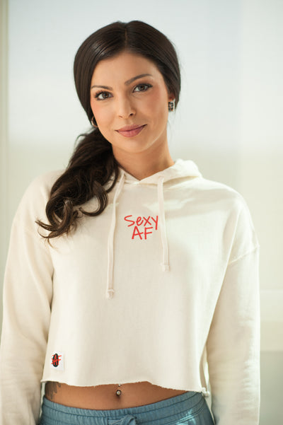 Sexy AF Lightweight Crop Hoodie